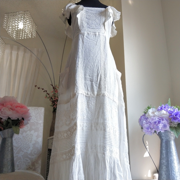 🔥HP🔥NWT SPELL FOLKTOWN BOHO MAXI DRESS M - Picture 11 of 16